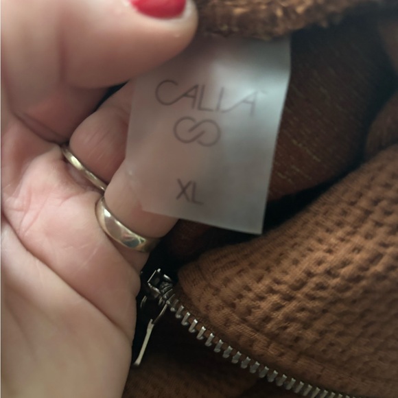 CALLA Women's Run Long Sleeve 1/4 Zip Pullover XL BROWN - Picture 6 of 8